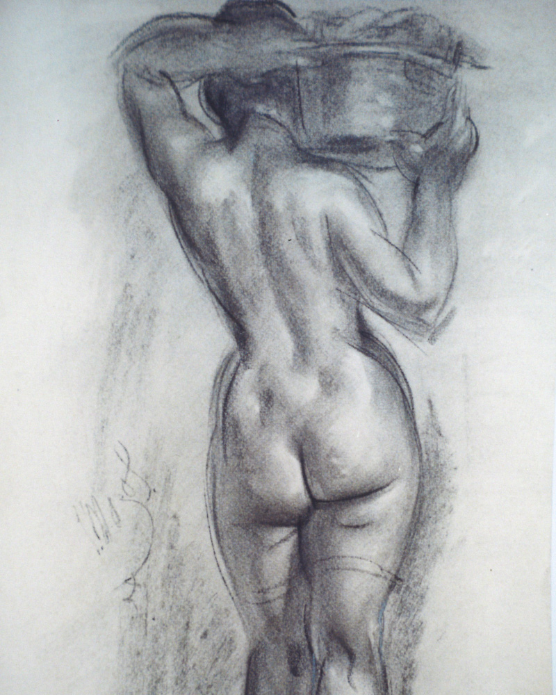 Desnudo de espaldas - Pedro Mozos